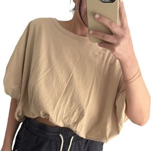 Bubble Hem Cropped Top - M